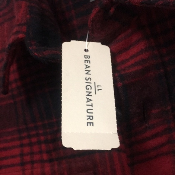 New with tags L.L.Bean Signature Mountain Red; plaid flannel. Slim fit size SR - Picture 7 of 11